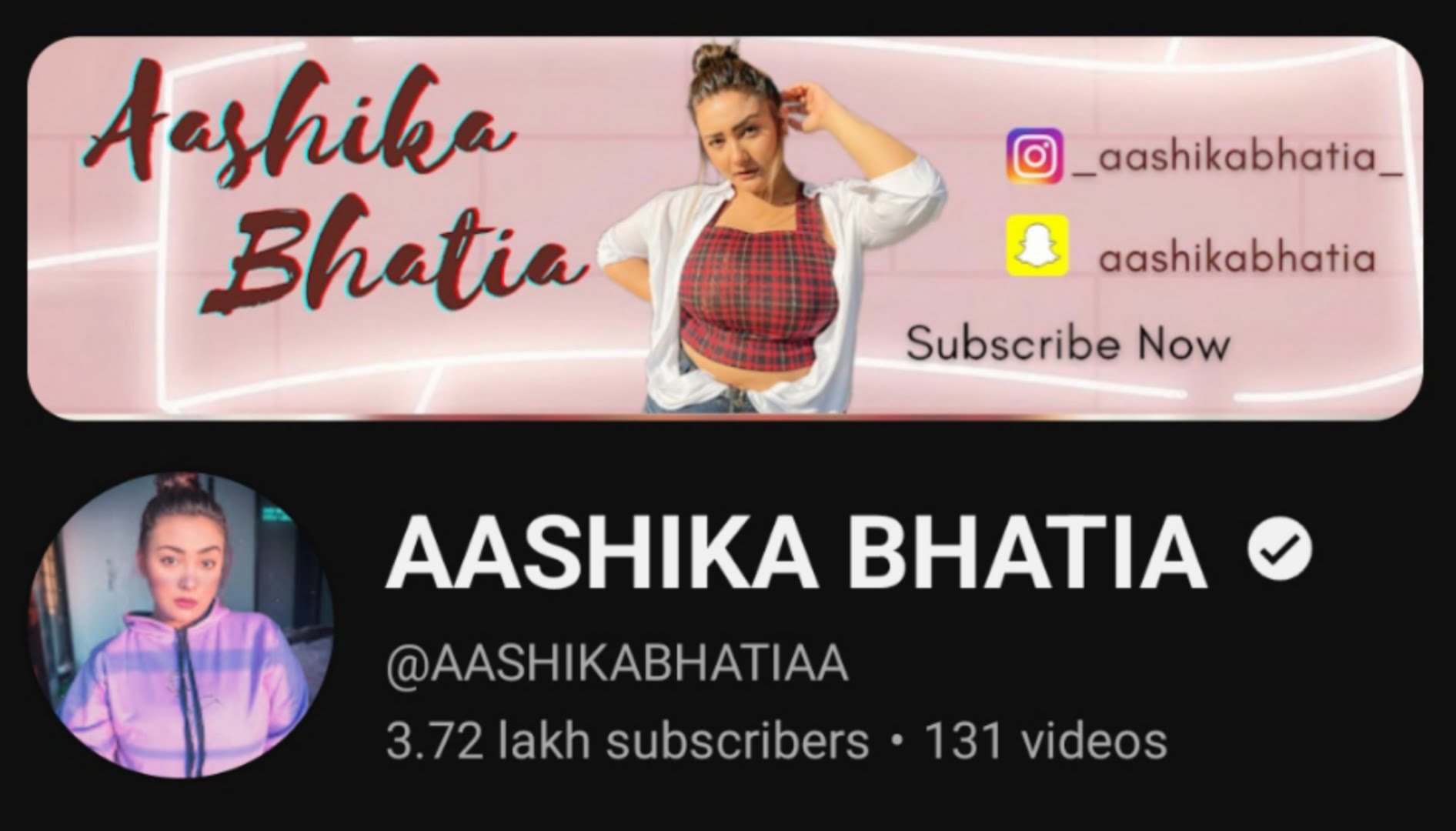 Aashika Bhatia YouTube Income