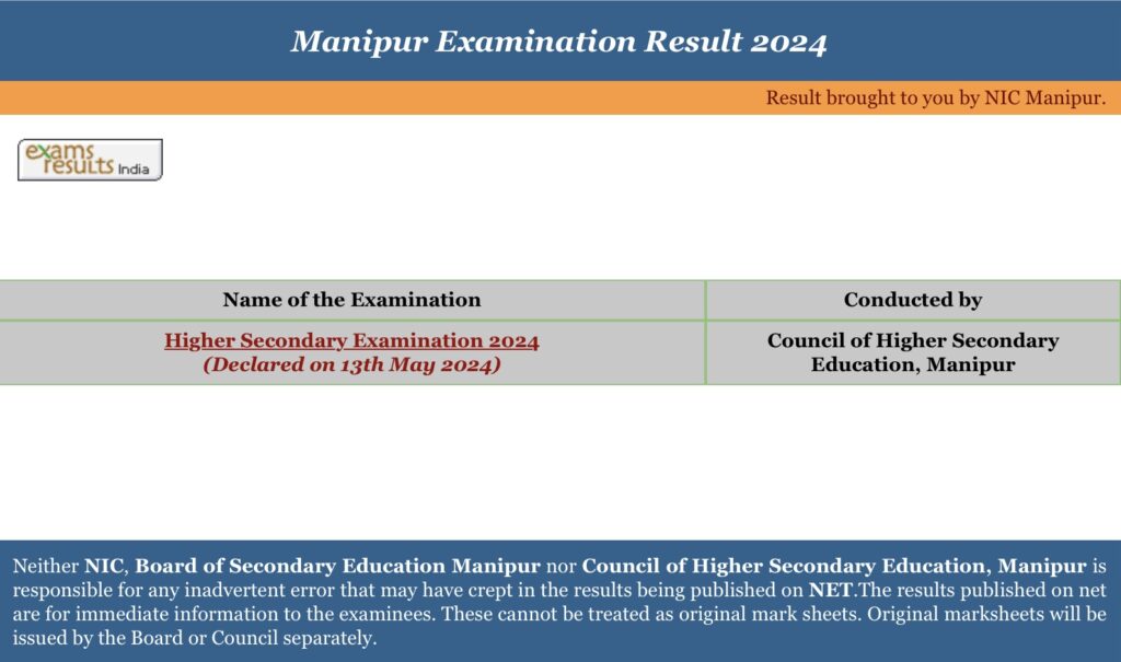 Manipur HSLC Result