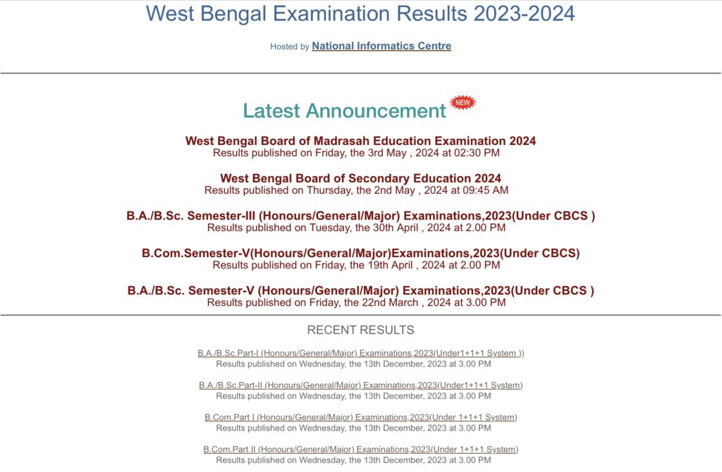 WB Madrasah Board Result Download Process